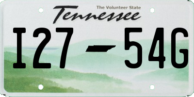 TN license plate I2754G