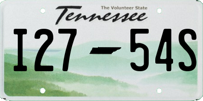 TN license plate I2754S