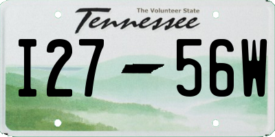TN license plate I2756W