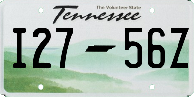 TN license plate I2756Z