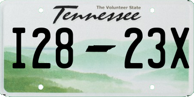 TN license plate I2823X