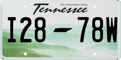 TN license plate I2878W