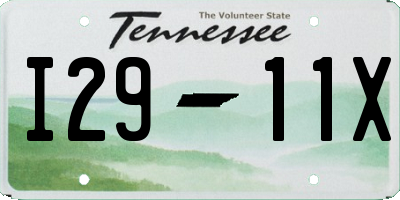 TN license plate I2911X