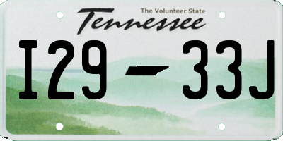 TN license plate I2933J