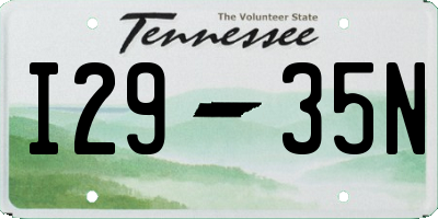 TN license plate I2935N
