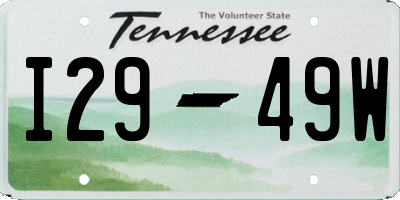 TN license plate I2949W