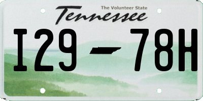 TN license plate I2978H
