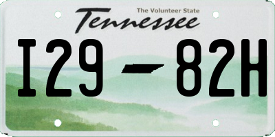 TN license plate I2982H