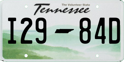 TN license plate I2984D