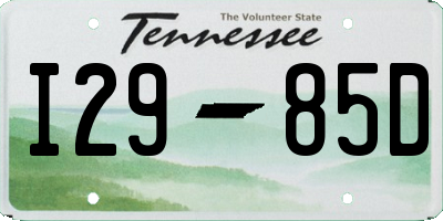 TN license plate I2985D