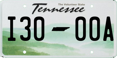 TN license plate I3000A