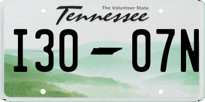 TN license plate I3007N