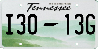 TN license plate I3013G