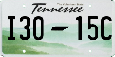 TN license plate I3015C