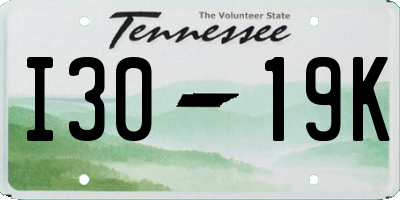 TN license plate I3019K