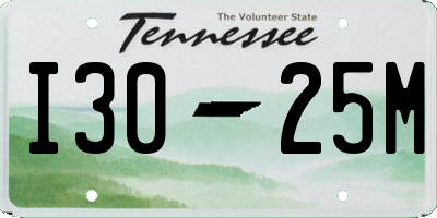 TN license plate I3025M