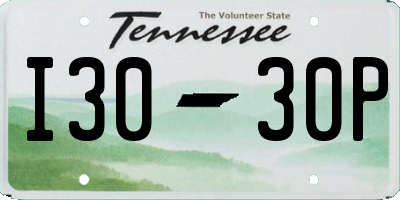 TN license plate I3030P