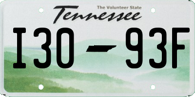 TN license plate I3093F