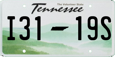 TN license plate I3119S