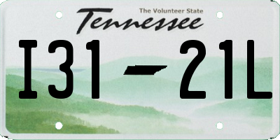 TN license plate I3121L