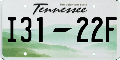 TN license plate I3122F