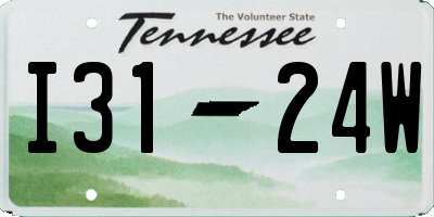 TN license plate I3124W