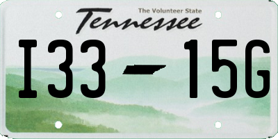 TN license plate I3315G