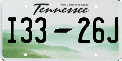 TN license plate I3326J