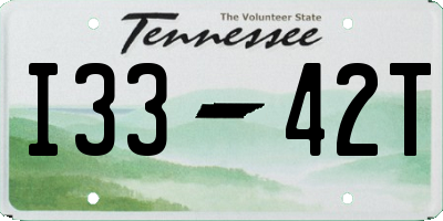 TN license plate I3342T