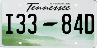 TN license plate I3384D