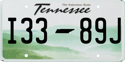 TN license plate I3389J
