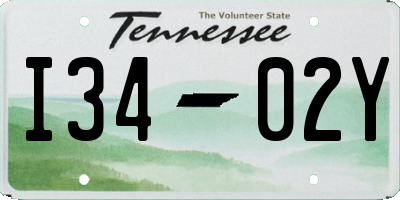 TN license plate I3402Y