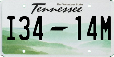 TN license plate I3414M