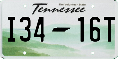 TN license plate I3416T