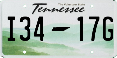 TN license plate I3417G