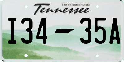 TN license plate I3435A