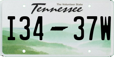 TN license plate I3437W