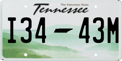 TN license plate I3443M