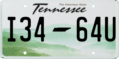 TN license plate I3464U