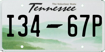 TN license plate I3467P