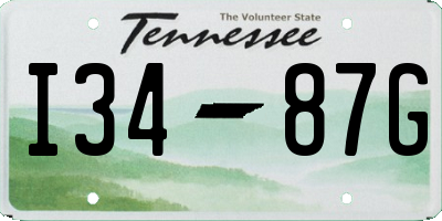 TN license plate I3487G
