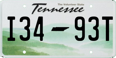TN license plate I3493T
