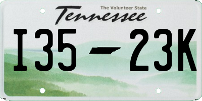 TN license plate I3523K