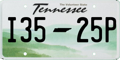 TN license plate I3525P