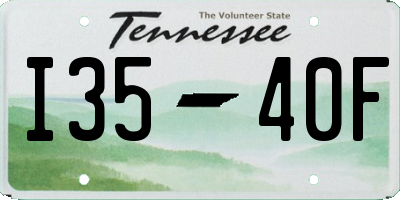 TN license plate I3540F