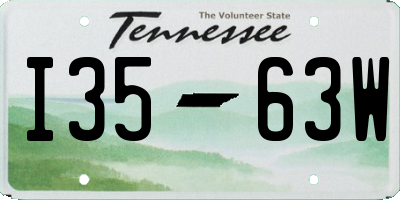 TN license plate I3563W