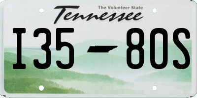 TN license plate I3580S
