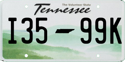 TN license plate I3599K