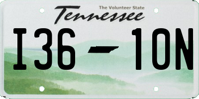 TN license plate I3610N