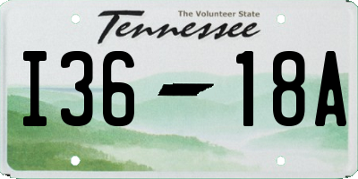 TN license plate I3618A